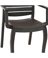 Illias Plastic Outdoor Patio Arm Chair