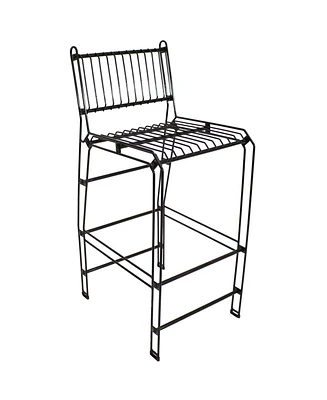 39.5-Inch H Modern Indoor/Outdoor Steel Wire Bar Stools - 240-Pound Weight Capacity