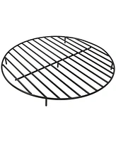 Inch Round Heavy-Duty Steel Fire Pit Grate - For Outdoor Firepits