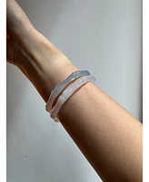 Bambam - Bamboo shaped skinny jade stone bangle
