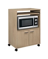 Kings Brand Furniture Byron 2-Door Kitchen Microwave Cart