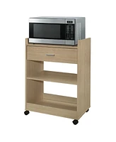 Kings Brand Furniture Dellow Wood Kitchen Cart