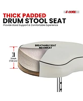 5 Core Drum Throne Padded Guitar Stool Adjustable Saddle Music Chair Seat Universal for Adults & Kids with Anti Slip Rubber Feet