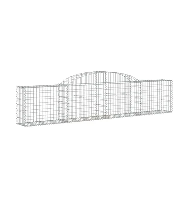 Arched Gabion Basket 118.1"x11.8"x23.6"/31.5" Galvanized Iron