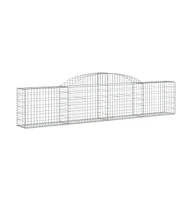 Arched Gabion Basket 118.1"x11.8"x23.6"/31.5" Galvanized Iron