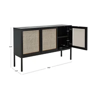 Zadie 2 Shelf Rattan Media Stand