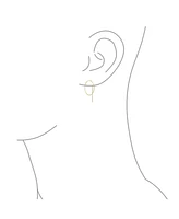 Bling Jewelry Delicate Minimalist Geometric Thin Round Open Circle Modern Hoop Threader Earrings Sterling Silver