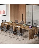 Tribesigns 63-Inch Executive Desk, Farmhouse Large Wood Computer Writing Conference Table with Sturdy Wooden Legs, Business Furniture Workstation for