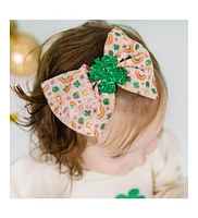 Sweet Wink Baby Girl's Lucky Doodle St. Patrick's Day Tulle Bow Baby Headband