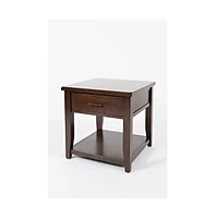 Twin Cities Contemporary Brown End Table