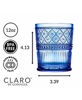 Godinger Claro Double Old-Fashioned Glasses, Set of 4