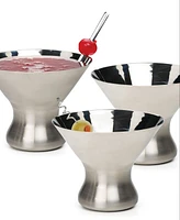 Rsvp International Stemless Stainless Steel Martini Glasses, Set of 2