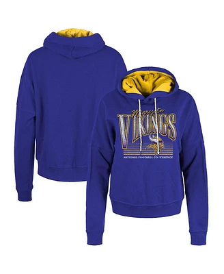 New Era Women's Purple Minnesota Vikings Boxy Pullover Hoodie