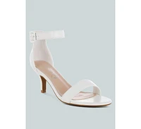 Feruda Faux Leather Kitten Heel Sandals