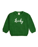 Sweet Wink Toddler Girls Lucky St. Patrick's Day Knit Sweater