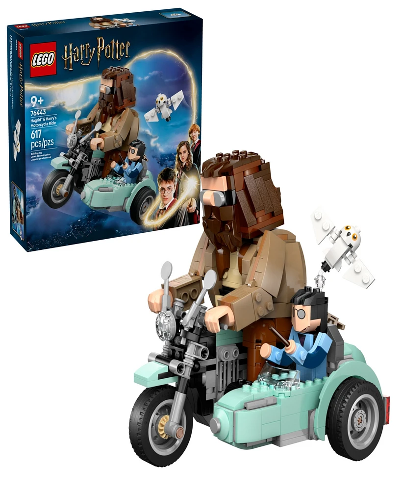 Lego Harry Potter Hagrid and Harry's Motorcycle Ride Building Toy 76443, 617 Pieces