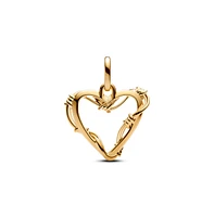 Pandora 14K Gold Plated Wire Heart Dangle Charms