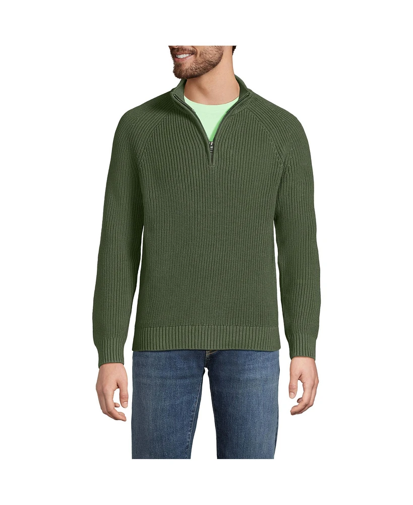 Lands' End Men's Drifter Quarter Zip Sweater