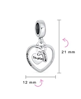 Bling Jewelry Bff Trio Hearts Dangle Charm Bead for Grandma Sterling Silver European Bracelet