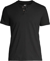 Lands' End Men's Short Sleeve Super-t Henley