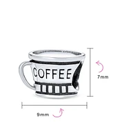 Bling Jewelry Latte Coffee Charm Bead for Student Sterling Silver European Bracelet