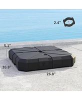 Outsunny Offset Umbrella Base, /Water Filled Sd,