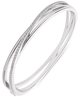 Lauren Ralph Lauren Sterling Silver Cubic Zirconia Pave Bangle Bracelet