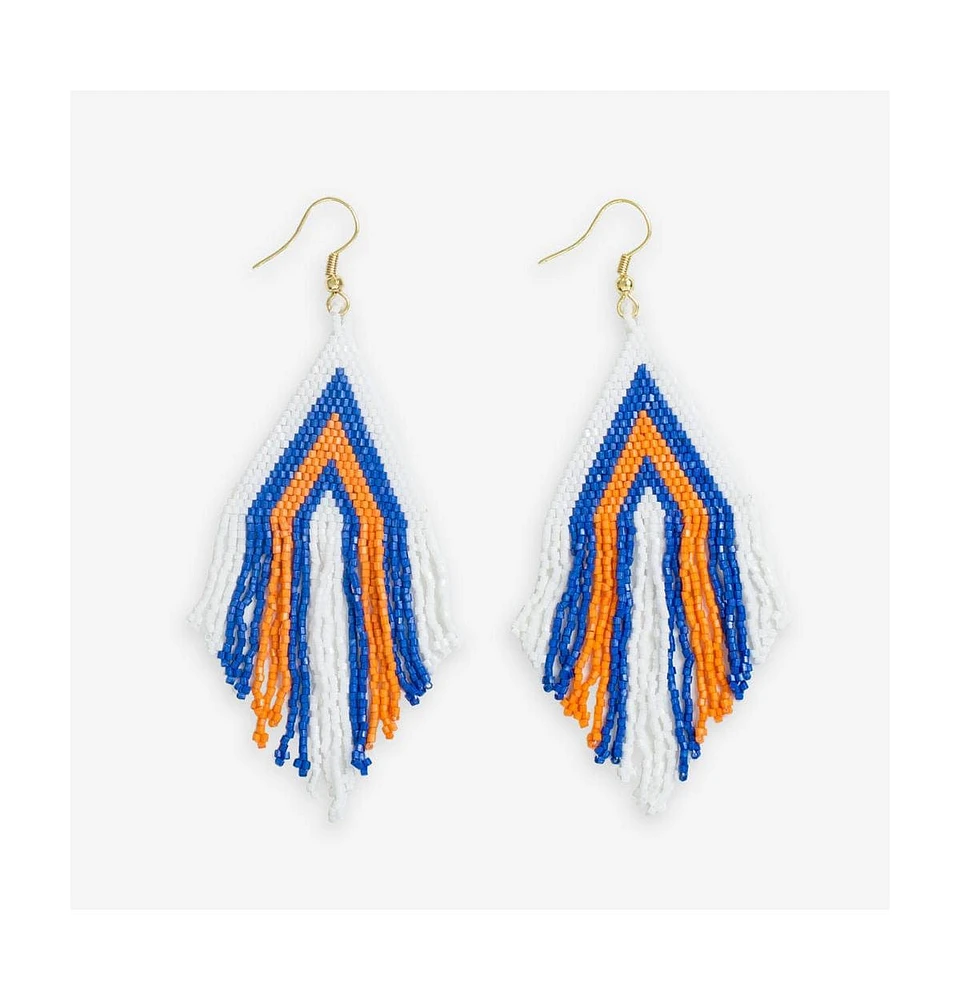 Haley Game Day Beaded Fringe Earrings