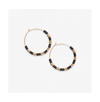 Jennifer Colorblock Small Sequin Hoop Earrings