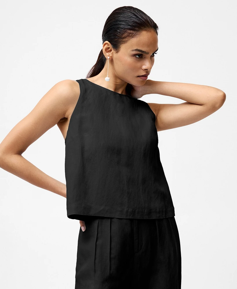 French Connection Women's Birdie Bow-Back Swing Top