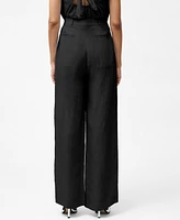 French Connection Women's Birdie Front-Pleat Wide-Leg Pants