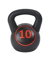 BalanceFrom Wide Grip Kettlebell Fitness Exercise Weights, 5, 10, and 15 Pounds