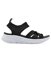 White Mountain Women's Charry Round Toe Flat Sandals