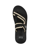 White Mountain Women's Basket Round Toe Flat Sandals