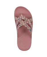 White Mountain Women's Rip Round Toe Flat Sandals