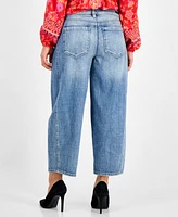 Liverpool Los Angeles Petite Mid-Rise Barrel-Leg Jeans