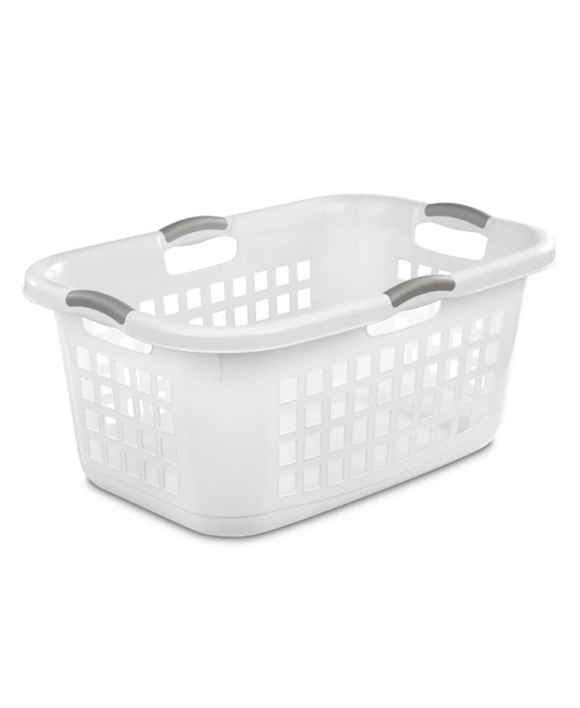 Sterilite Ultra 2 Bushel Plastic Clothes Hamper Laundry Basket, 6 Pack, White