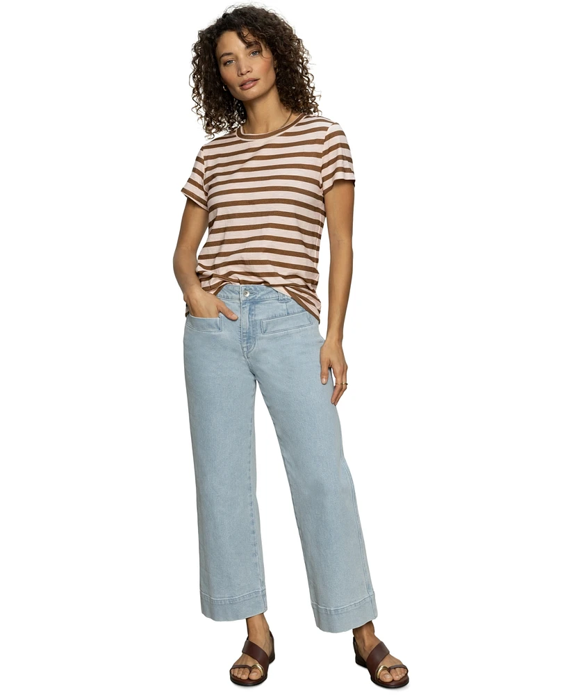 Sanctuary Women's Voyage Cropped Wide-Leg Jeans