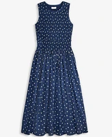 On 34th Women's Woven Printed Smocked Sleeveless Midi Dress, Exclusively at Macy's