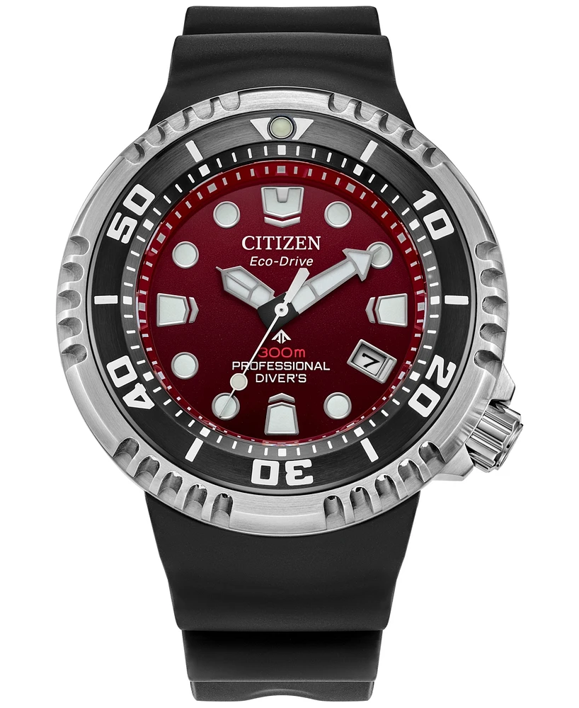 Citizen Men's Promasters Sea Dive Black BENEBiOL Pu Strap Watch 46mm