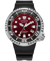 Citizen Men's Promasters Sea Dive Black BENEBiOL Pu Strap Watch 46mm
