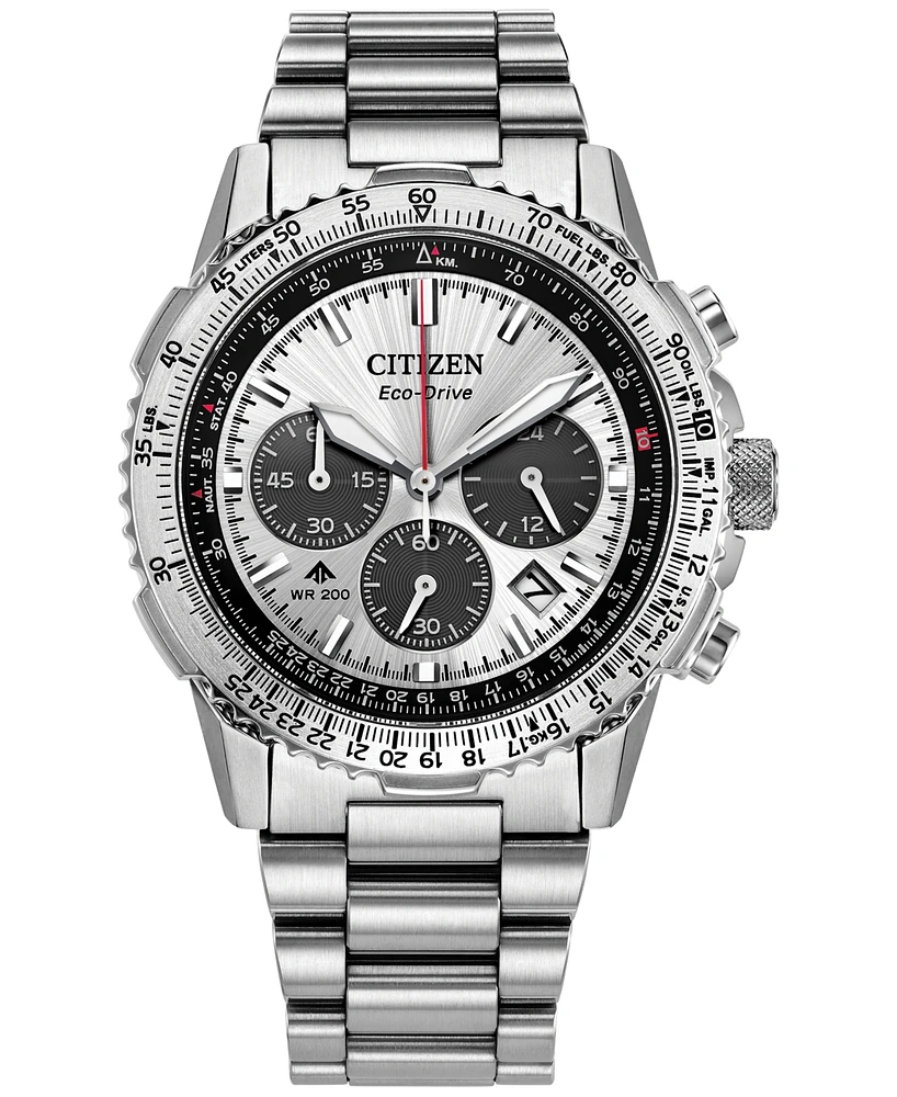 Citizen Men's Promaster Air Navihawk Silver-Tone Stainless Steel Bracelet Watch 40mm