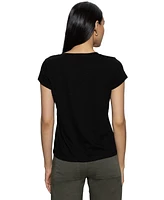 Sanctuary Women's The New Girl Split-Neck Short-Sleeve T-Shirt