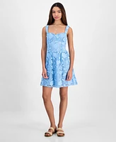 Juniors' Lace Sweetheart-Neck Bustier Dress