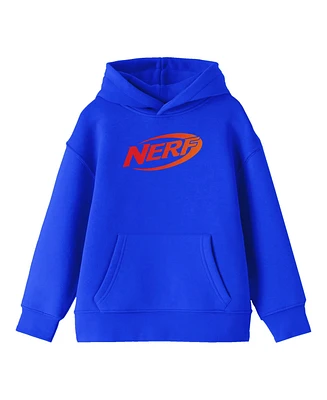 Nerf Logo Long Sleeve Royal Blue Boy's Hooded Sweatshirt-Medium