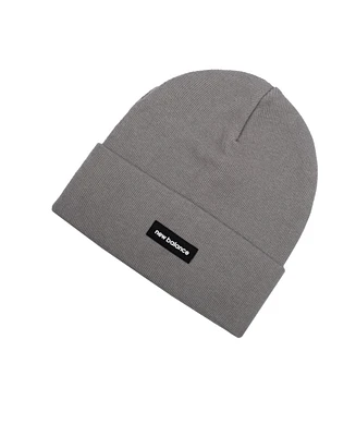 New Balance Linear Logo Slate Knit Cuffed Beanie