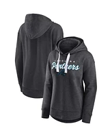 Fanatics Women's Heather Charcoal Carolina Panthers Set To Fly Pullover Hoodie