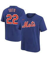 Nike Big Boys and Girls Juan Soto Royal New York Mets Name Number T-Shirt
