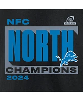 Fanatics Men's Black Detroit Lions 2024 Nfc North Division Champions Conquer T-Shirt