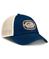 Top of the World Men's Navy Denver Broncos Team Patch Adjustable Hat